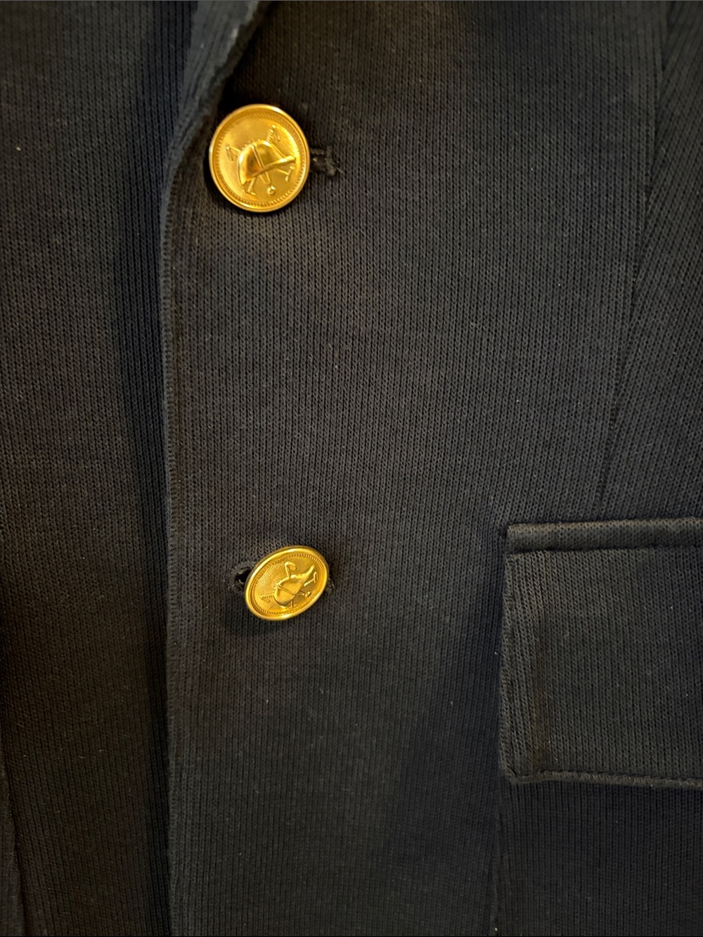 Polo by Ralph Lauren Navy Blazer with Gold Crest Patch - Picture 3 of 7